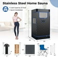 thumbnail image 3 of Costway Portable Steam Sauna for Home Full Body Sauna Box with 3L Steam Generator Black, 3 of 10