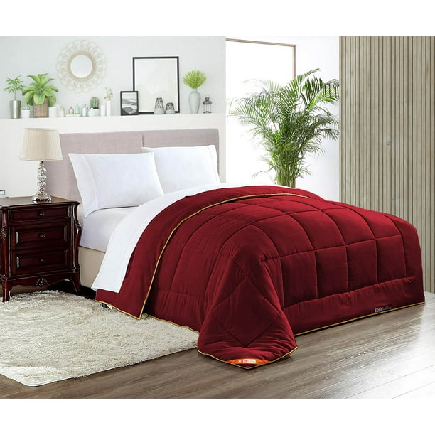 Alaskan King Comforter Solid Burdy 300 Gsm Plush Siliconized Microfiber Fill Duvet Insert Box Stiched Quilted Fluffy S With Pillowcases Piping Com Alaskan King Comforter Solid Burdy, Alaskan King Bedspread
