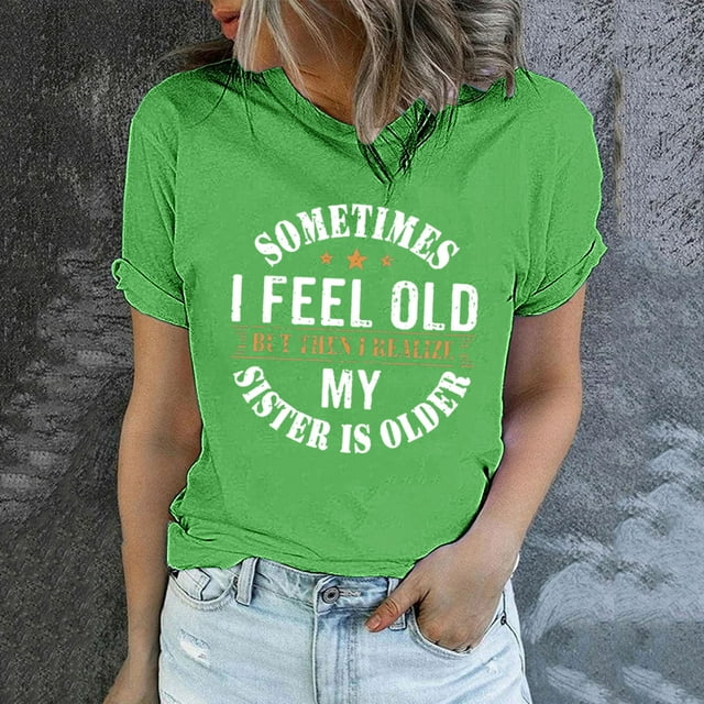 LSLJS Blouse à Manches Courtes pour Femmes, Motif Imprimé Amusant, Mode Décontractée Couleur Unie