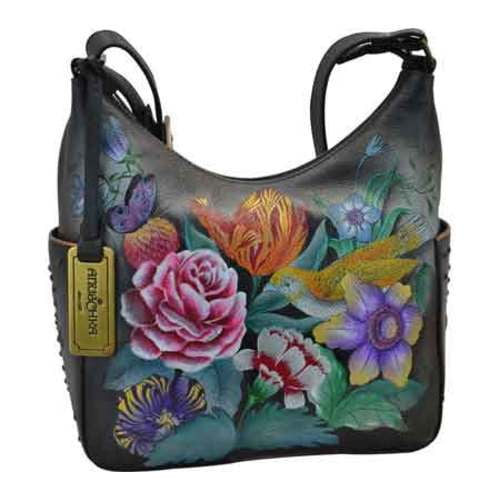 Anuschka - Women's Anuschka Hand Painted Leather Classic Hobo With ...