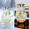thumbnail image 5 of Large Capacity Glass Water Bottle, Non-toxic Bpa-Free Pitcher with Stainless Steel Lids, Transparent Water Jar with Handle, Ideal for Water, Juice, Iced Tea and Any Beverages, 5 of 5