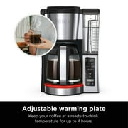 Ninja 12-Cup Programmable Drip Coffee Maker, 2 Brew Styles, Adjustable Warming Plate, CE250, Black/Stainless Steel