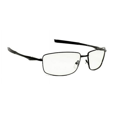 Computer Glasses with Sheer Vision Clear Double Sided Anti Reflective Lenses - Stylish Metal Wrap Frame - 58/36-17-115