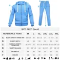 thumbnail image 5 of Men's Hooded Tracksuit 49 Piece Casual Full Zip Jogging Sweatsuit Sets(Light blue,4XL), 5 of 5