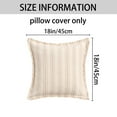 thumbnail image 6 of Unique Bargains Pack of 2 Striped Throw Pillow Covers with Tassel Edge Khaki, 6 of 6