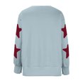 thumbnail image 5 of BangWanChi Crewneck Sweatshirts Women Graphic Fashion Women's Fall Star Long Sleeved Side Slit Pullover Sweatshirt Round Neck Loose Tops, 5 of 5