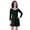 Dark Green, variant on Womens Full Sleeve Shift Dress w/ V neck Cotton Casual Summer Dresses - Q4