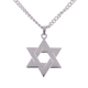 thumbnail image 1 of Collar Hombre de Estrella de David LUCKMAN, Acero Inoxidable, Modelo Dave plateado UNITALLA, 1 of 5