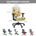 thumbnail image 5 of ZUXONGSY Sunflower Butterfly Desk Chair Cover 2 PCS Rotating Chair Cushion Sliding Covers for Work Chairs Easy to Install Rotating Chair Protective Slipcover for Office Home Cafe, 5 of 7