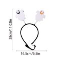 thumbnail image 2 of Pet Halloween Headband, Cute Ghost Decor Puppy Cat Hair Accessory, 1 Pack Adjustable Festive Party Costume Headwear, For Halloween Trick or Treat Photo Booth Pet Cosplay Decoration, 2 of 5