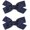 Navy Blue, variant on Adorable 2 count White Hair Bow Clips for -Girls - Boutique Barrettes for and with Fully Lined Clips(Red)
