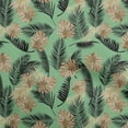 thumbnail image 1 of oneOone Tissu Popeline de Coton Sergé Vert Mer Tissu Robe Tropicale Tissu Imprimé au Mètre 56 Pouces de Large, 1 of 4