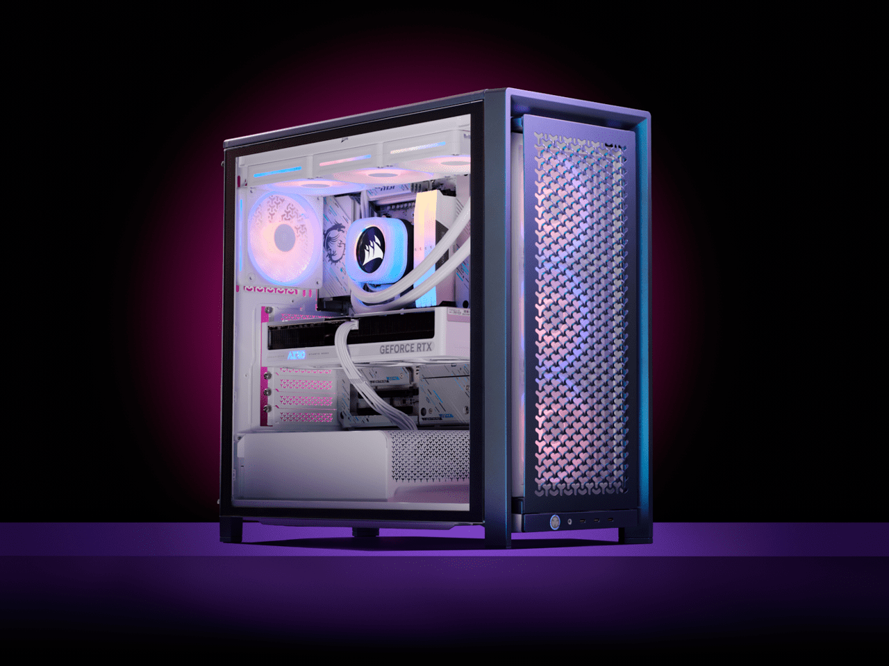 CORSAIR FRAME 4000D Modular High Airflow Mid-Tower PC Case, Vault Series - Nova - Fully Customizable Design - InfiniRail Fan Mounting System - Fits Multiple 360mm Radiators - ASUS BTF -Nova