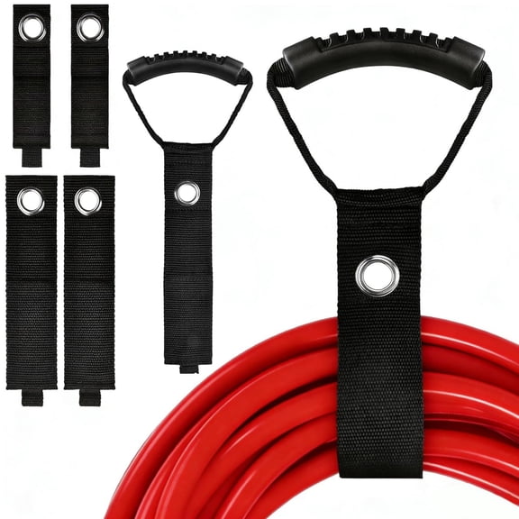 Heavy-Duty Storage Straps 6-Piece Set - Versatile Organizer Straps for Cords, Hoses, Ropes & Gear