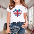 thumbnail image 5 of Lovzfmll T-Shirts for Boys & Girls, UK Flag Print Short Sleeve Tee, Casual Loose Fit Pullover Graphic Tees for Kids 11-12 Years, 5 of 9
