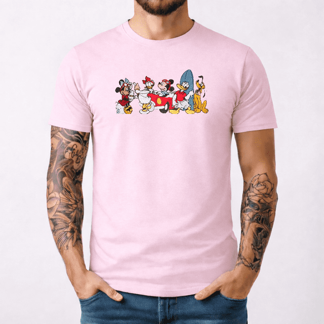Disney Mickey Mouse & Amis Juniors Graphique Brodé Tee à Manches Courtes