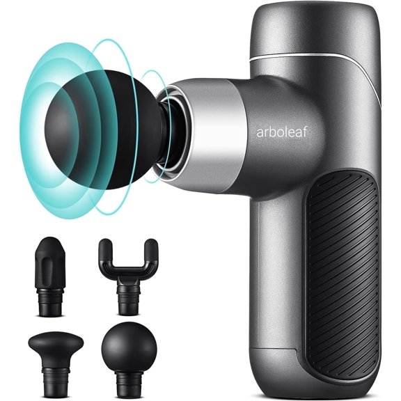 Arboleaf Mini Massage Gun Deep Tissue Muscle Massager - Waterproof, 4 Silicone Heads