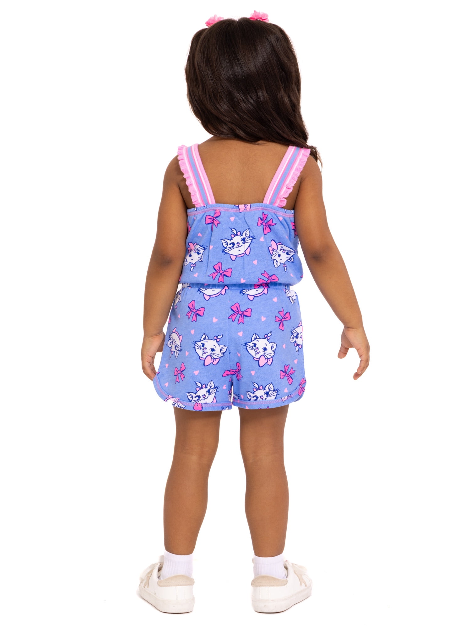 Disney Classics Marie Toddler Girls Sleeveless Graphic Romper, Sizes 12M-5T