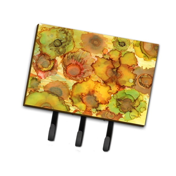 Abstract Flowers in Yellows and Oranges Leash or Key Holder