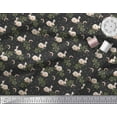 thumbnail image 3 of Soimoi Tissu Jersey de Coton à Pois, Feuilles & Décor Animal Rabbit Tissu Imprimé au Mètre 58 Pouces de Large, 3 of 3