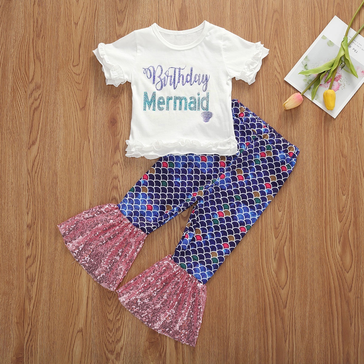 mermaid flared trousers