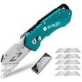 thumbnail image 1 of Cuchillo utilitario BIBURY, cortador de cajas plegable, resistente, verde, 1 of 8