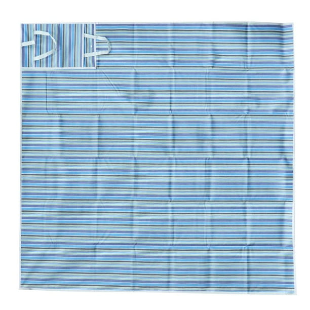 Alfombrilla Manta Impermeable Macarena Plegable Diseño de Manija Y Bolsa Camping Picnic Rayas Azules Profundas