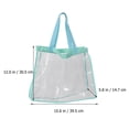 thumbnail image 5 of Myenne Eco-friendly PVC Shopping Bag Portable Waterproof Storage Bag Large Capacity Clear Beach Shoulder Bag Casual Handbag (Blue), 5 of 10