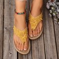 thumbnail image 4 of Womens Dress Sandals, Xunlbb Fashion Women Casual Round Head Comfy Slippers Beach Casual Slipsole Shoes(Yellow,Size:38), 4 of 9