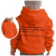 thumbnail image 1 of PMVFHDE Liquidation Chandails en Molleton Col Rond Sweat à Capuche Fille Manches Longues Chandail en Molleton Doux Graphique Hoody Enfants Mignon Pulls Haut Vêtements pour Filles Orange,160, 1 of 5