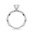 thumbnail image 2 of Veda Jewelry 1.58 Ct Moissanite Ring - Vintage Inspired Engagement Wedding Bezel Set - 14K White Gold Plated Ring - Stylish Round Cut Design for Her - Great for Engagement and Wedding, 2 of 5