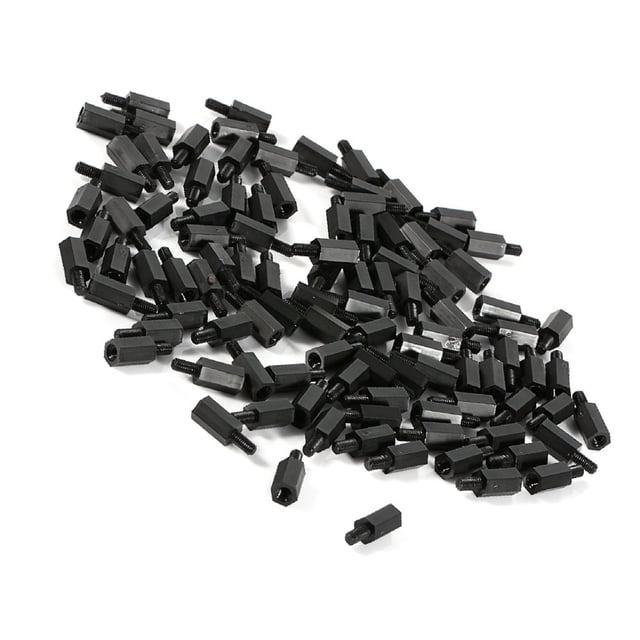 100 Piezas De Nailon Hexagonal Macho Hembra Espaciador Kit De Separación M3 Rosca 0,5 Mm Paso 6 15 Mm Longitud 5,6 Mm Ancho Hardware De Sujeción Con Tuerca M2 M3 M4 Tornillo M3