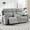 Light Gray, variant on 3-Seater Manual Recliner Sofa,2+3 Pieces Overstuffed Fabric Reclining Couch with Removable Console Featuring Cup Holders for Living Room and Home Theater(Dark Gray,Loveseat+Sofa)