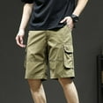 thumbnail image 5 of Mens Big & Tall Cargo Shorts S-4X Plus Size with Multi-Pockets Cotton-Blend Relaxed Straight Leg Solid Color Casual Hiking Workout Short, 5 of 7
