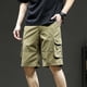 thumbnail image 5 of Pantalones Cortos Deportivos para Hombre con Bolsillos de Moda Casual Múltiples Bolsillos Pantalones Cortos, Algodón Sólido, 5 of 7
