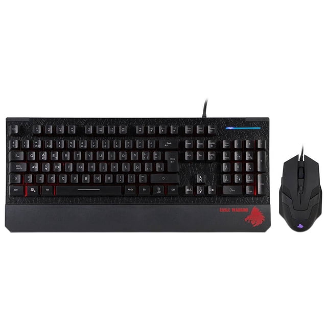 Teclado y Mouse Eagle Warrior Wild Beast Gaming Combo G75 - G15, con Eagle Warrior K2GAMG75G15EGW