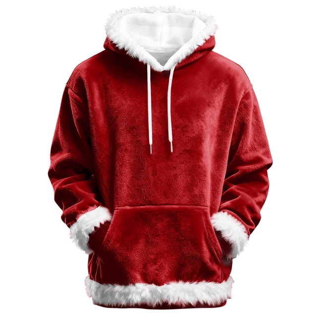 Chandails à Capuchon Légers Rouges pour Femmes Hommes Femmes Automne Hiver Couleur Unie Chandail Décontracté à Enfiler Tenue de Sport Chandail à Col Rond Chandail à Col Rond Hommes