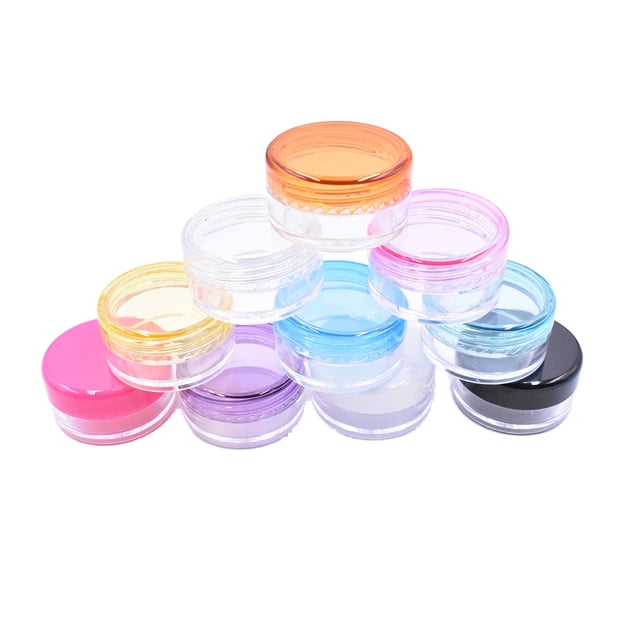 Envases cosméticos Art&Beauty, paquete de 10 unidades, 5 g, con tapas multicolores