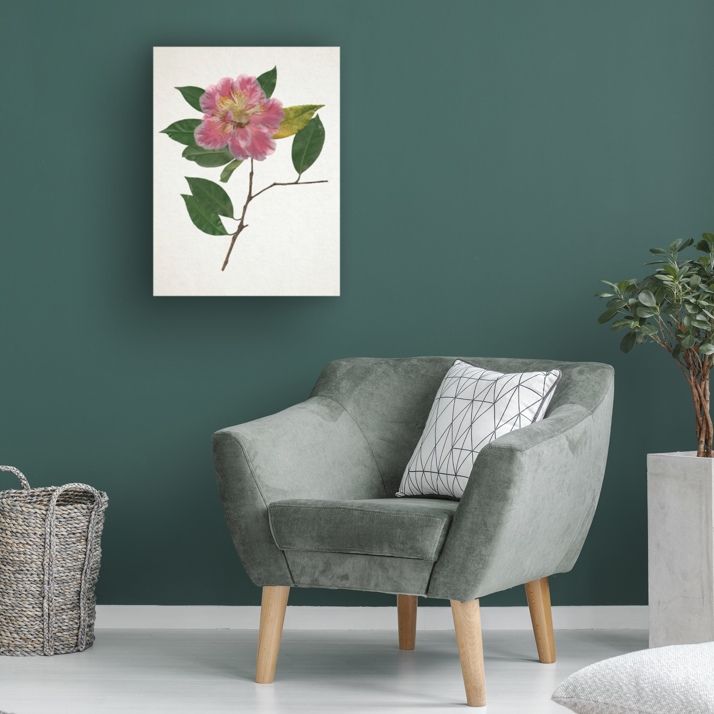 Annie Warren 'Pressed Camellia II' Canvas Art