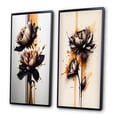thumbnail image 3 of Designart "Orange Dahlia on Abstract Fusion I" Dahlia Framed Wall Art Set Of 2 - Orange Floral Frame Gallery Set For Office Decor, 3 of 7