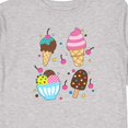 thumbnail image 4 of Inktastic Ice Cream with Patterns Boys or Girls Long Sleeve Toddler T-Shirt, 4 of 5
