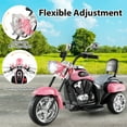 thumbnail image 2 of Gymax 6V Electric Kids Motorcycle 3-Wheel Ride On Toy w/ Adjustable Headlight Pink, 2 of 10