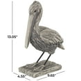 thumbnail image 3 of 5" x 13" Gray Polystone Textured Pelican Sculpture, by DecMode, 3 of 9