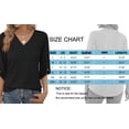 thumbnail image 3 of MOSHU V Neck Tops for Women 3/4 Length Sleeve Women Tops Casual Dressy Women Blouses Trendy Tunic Tops, 3 of 7