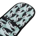 thumbnail image 4 of Yayeee Double Oven Mitt Kitchen Heat Resistant Baking 35" x7" Quilted Cotton Glove, Green Penguins Pattern, 4 of 6