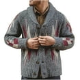 thumbnail image 2 of DPTALR Men's And Winter Lapel Cardigan Button Knit Sweater Men's Sweater, 2 of 7