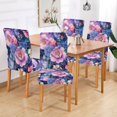 thumbnail image 2 of Yayeee 2 Pack Dining Chair Covers Stretch Parson Chairs Slipcovers Seat Protector, Colorful Art Flowers, 2 of 6
