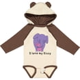 thumbnail image 3 of Inktastic I Love My Sissy Elephant Purple Pink Boys or Girls Long Sleeve Baby Bodysuit, 3 of 5