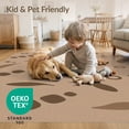 thumbnail image 4 of ODIKA 3'x5' Tan Brown Abstract Geometric Scattered Washable Accent Rug Modern Circle Oval Shape Artistic Pattern for Bedside, Nursery Room, Pet Friendly & Non-Shedding, 4 of 7