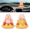 thumbnail image 1 of Solar Laughing Buddha Toy, Automatic Solar Buddha Statue Toy  for Home Red,Golden, 1 of 7